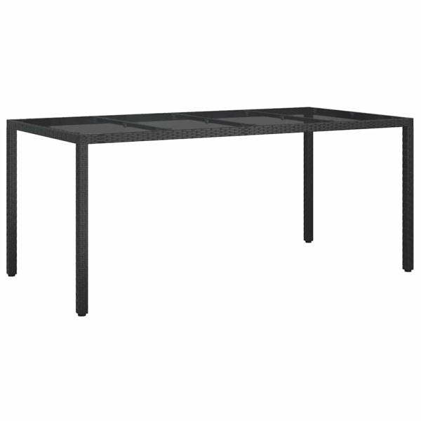 Gartentisch Schwarz Poly-Rattan