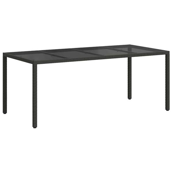 Gartentisch Schwarz Poly-Rattan