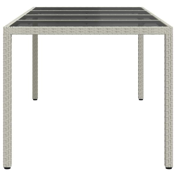 Gartentisch Weiß Poly-Rattan