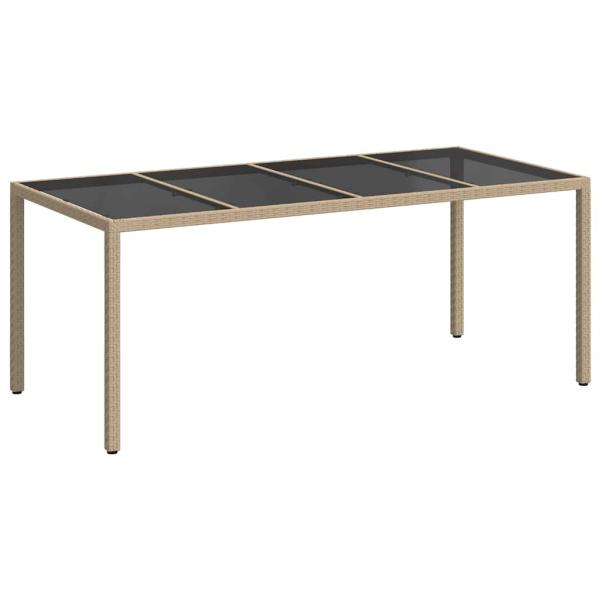 Gartentisch Beige Poly-Rattan