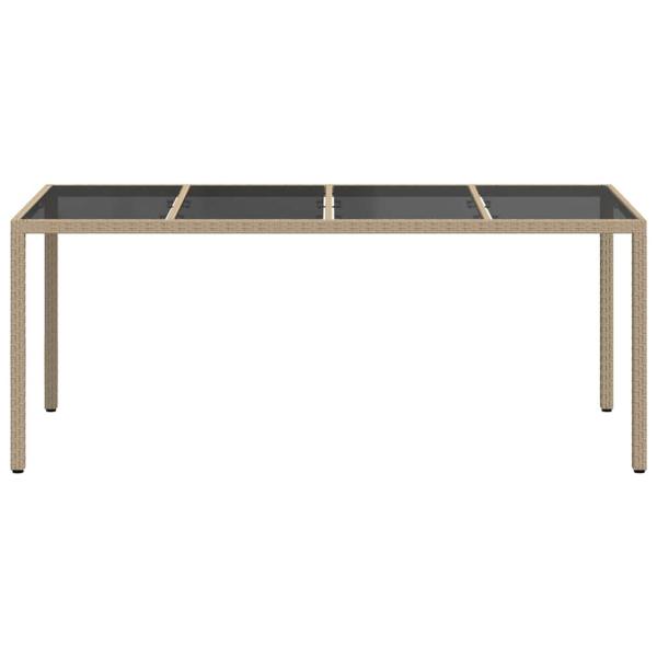 Gartentisch Beige Poly-Rattan