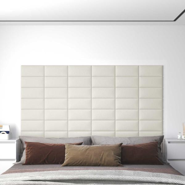 ARDEBO.de - Wandkopfteilen 12 Stk. Creme Samt