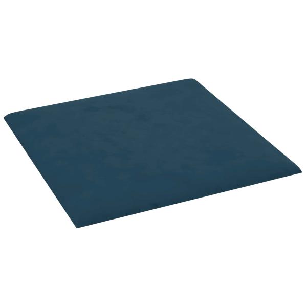 Wandkopfteilen 12 Stk. Blau Samt