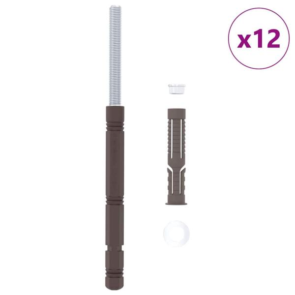 Schwebende Regalträger 12 pcs Beige Ø14 x 210 mm Stahl