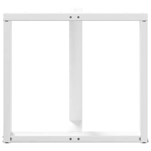 Esstischbeine T-Form 2 Stk. Weiß 70x35x(72-73) cm Stahl