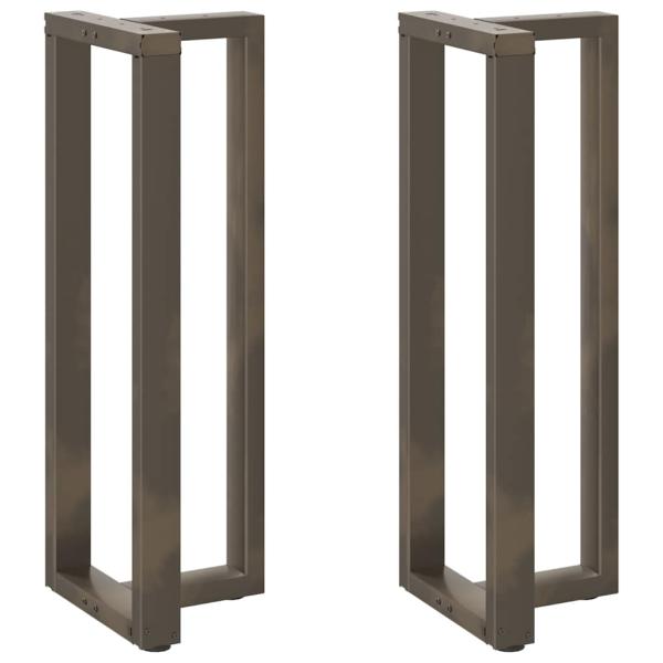 Bartischbeine T-Form 2 Stk. Naturstahl 40x35x(110-111) cm Stahl