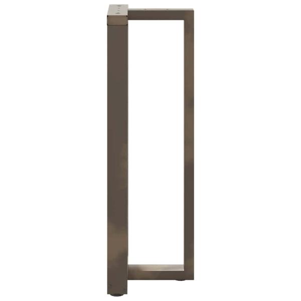 Bartischbeine T-Form 2 Stk. Naturstahl 40x35x(110-111) cm Stahl