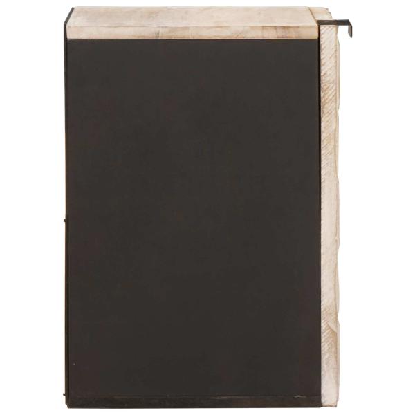 Badezimmer Hängeschrank Weiß 38 x 33 x 48 cm Massivholz Mango