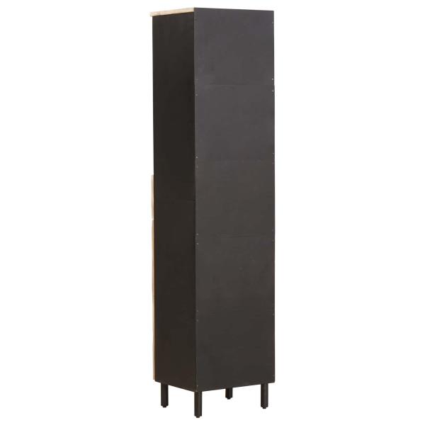 Badezimmerschrank mit Regal Schwarz und Weiß 38 x 33 x 160 cm