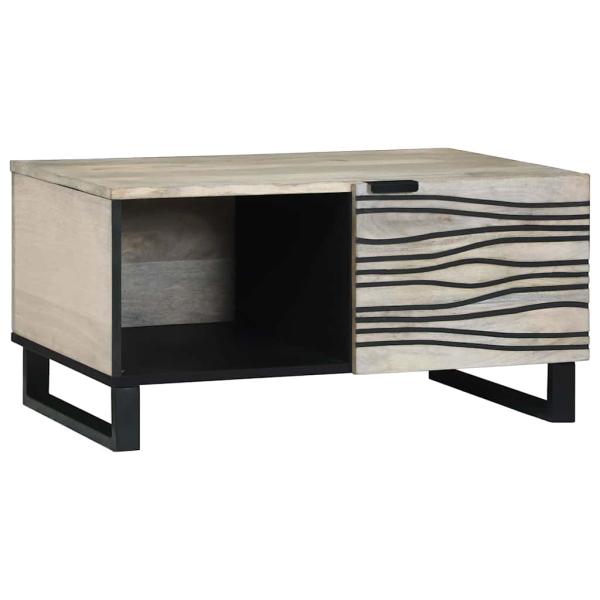 ARDEBO.de - Couchtisch Weiß 80 x 50 x 40 cm Holzwerkstoff