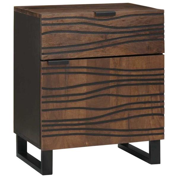 ARDEBO.de - Nachttisch Walnuss 50 x 33 x 60 cm Holzwerkstoff