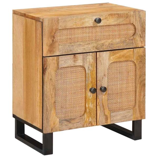 ARDEBO.de - Nachttisch Natur 50 x 33 x 60 cm Massivholz Mango