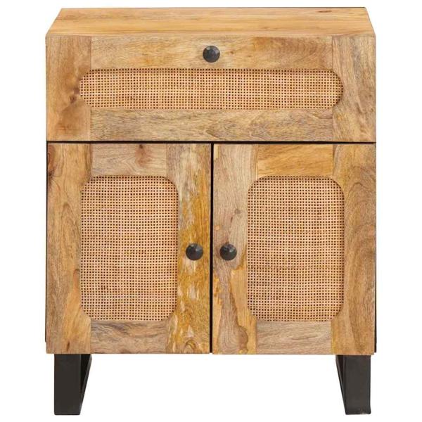 Nachttisch Natur 50 x 33 x 60 cm Massivholz Mango