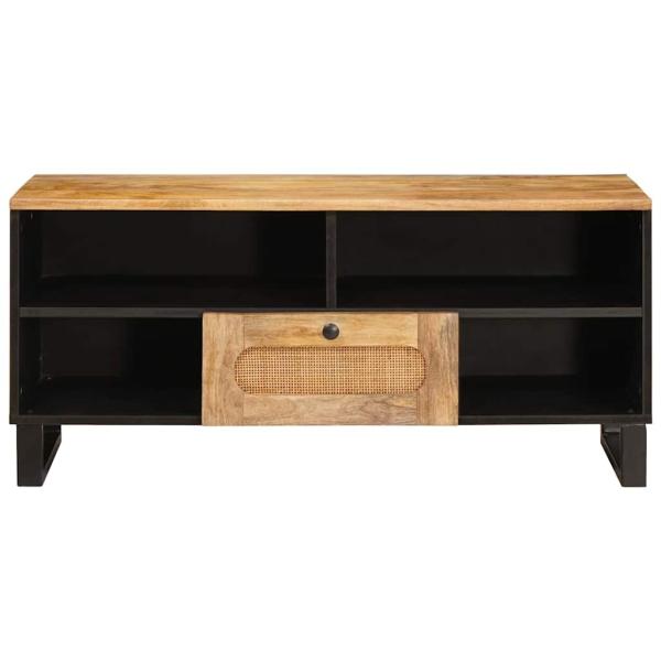 TV-Schränk mit Regal Braun 100 x 33 x 46 cm Massivholz Mango