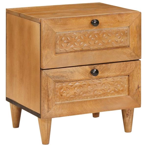 ARDEBO.de - Nachttisch Hellbraun 40 x 33 x 46 cm Holzwerkstoff