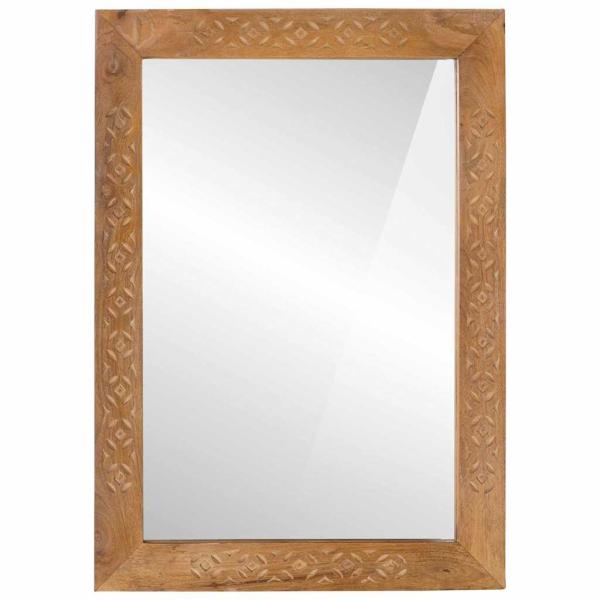 Wandspiegel 70 x 50 cm Ingenieurholz und Glas Rechteckig