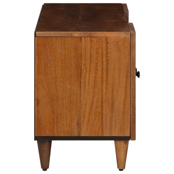 TV-Schränk mit Tür Walnuss 105 x 33 x 46 cm Massivholz Mango