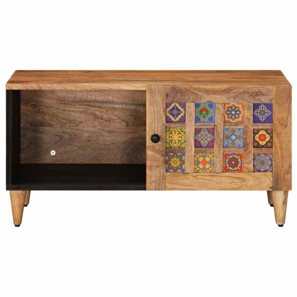 Couchtisch Natur 80 x 50 x 40 cm Massivholz Mango