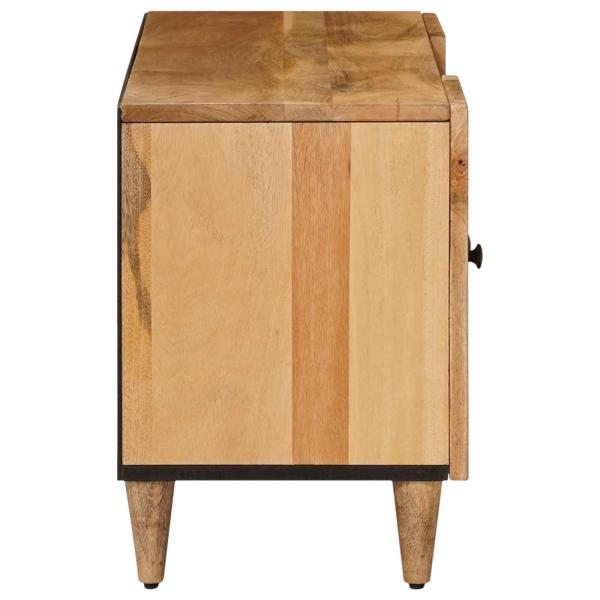 TV-Schränk mit Tür Natur 105 x 33,5 x 46 cm Massivholz Mango