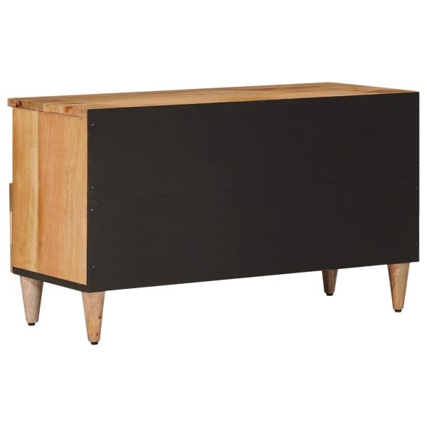 TV-Schränk mit Regal Natur 80 x 33 x 46 cm Massivholz Mango