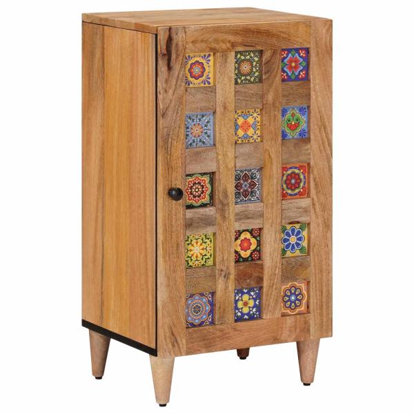 ARDEBO.de - Sideboard mit Speicher Natur 40 x 33 x 75 cm Massivholz Mango