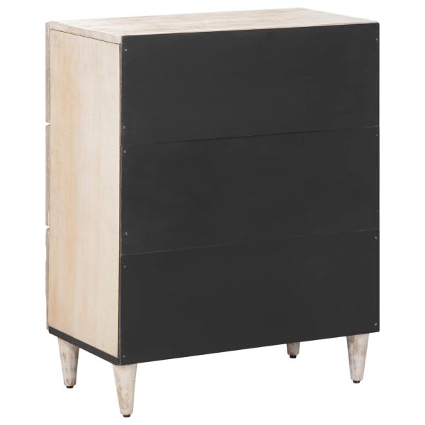 Aufbewahrungs-Sideboard Weiß 60 x 33,5 x 75 cm Massivholz Mango