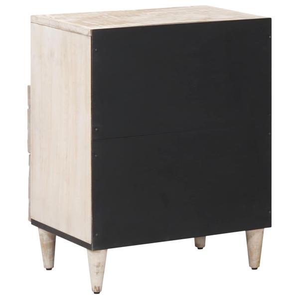 Bettkasten Weiß 50 x 33 x 60 cm Massivholz Mango
