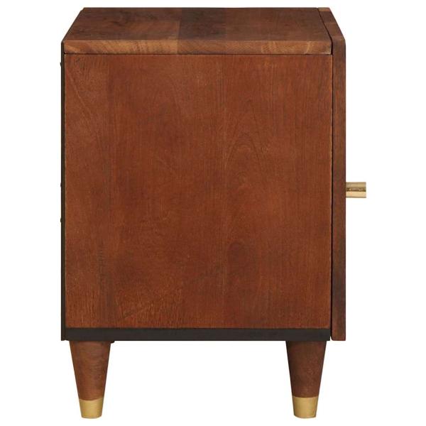 Nachttisch Braun 40 x 33,5 x 46 cm Massivholz Akazie