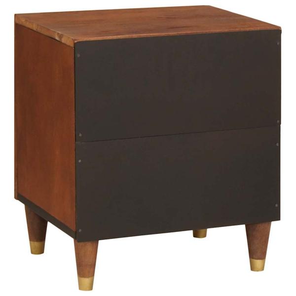Nachttisch Braun 40 x 33,5 x 46 cm Massivholz Akazie