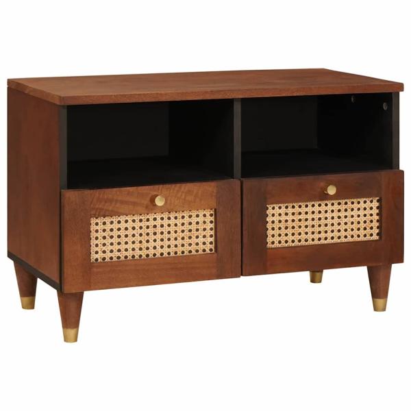 ARDEBO.de - TV-Schränk mit Regal Braun 70 x 33,5 x 46 cm Massivholz Mango