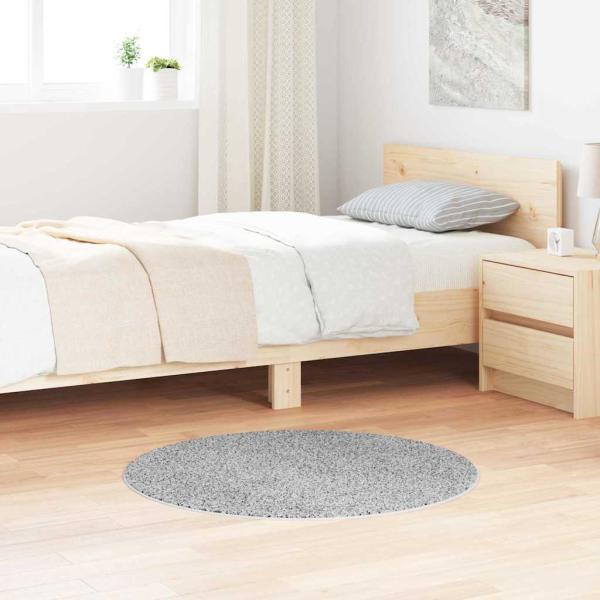 ARDEBO.de - Anti-Rutsch Shaggy Teppich Grau 90 x 90 cm PP