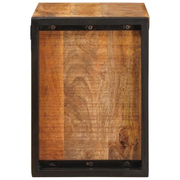 Weinregal Braun 60 x 45 x 33 cm Massives grobes Mangoholz