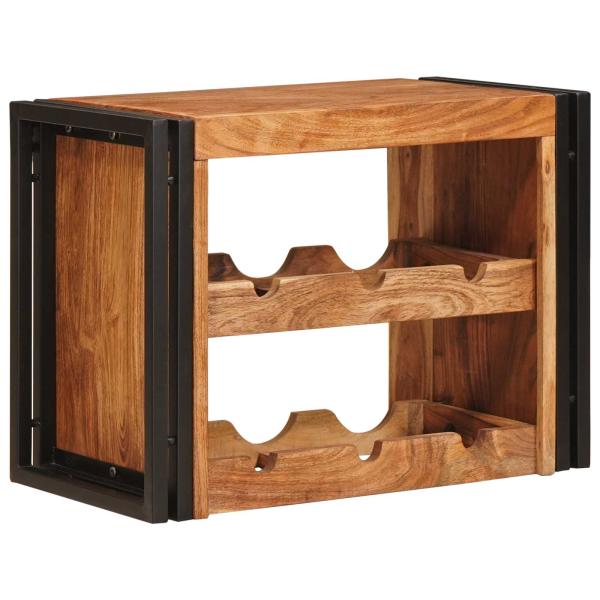 Weinregal Braun 60 x 45 x 33 cm Massivholz Akazie