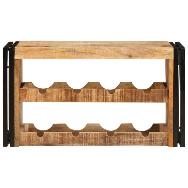 Weinregal Braun 80 x 45 x 33 cm Massives grobes Mangoholz