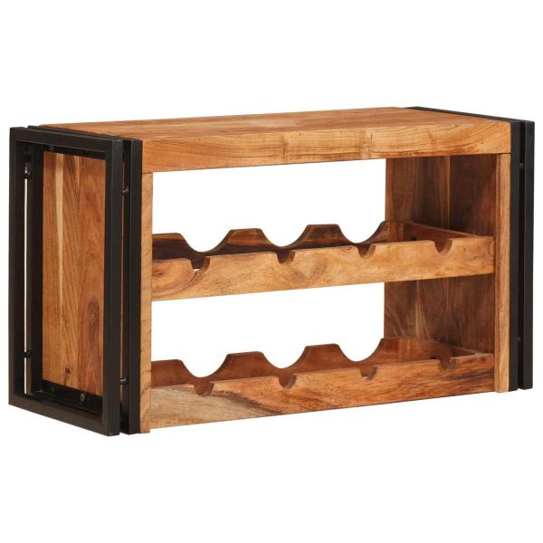 ARDEBO.de - Weinregal Braun 80 x 45 x 33 cm Massivholz Akazie