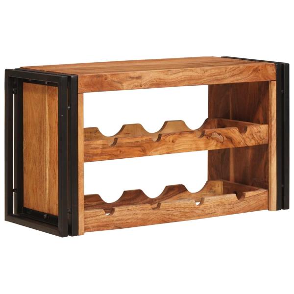 Weinregal Braun 80 x 45 x 33 cm Massivholz Akazie