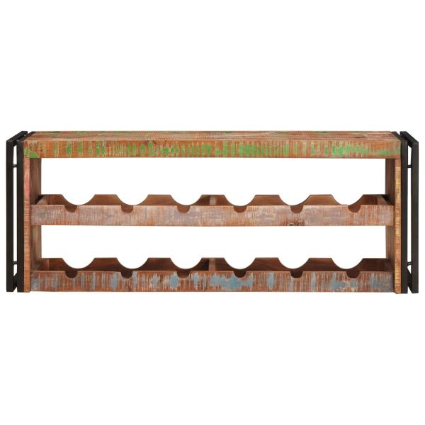 Weinregal Braun 120 x 45 x 33 cm Massives Altholz
