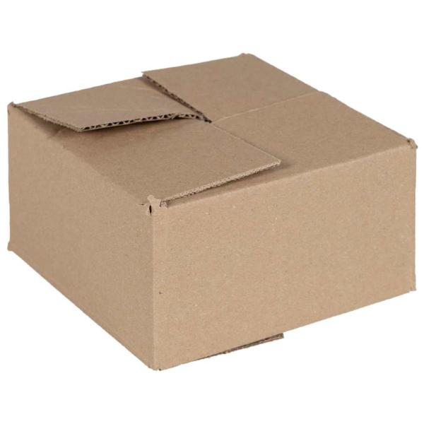 ARDEBO.de - Faltbox mit Speicher 50 Stk. Natur 15 x 15 x 8 cm Karton
