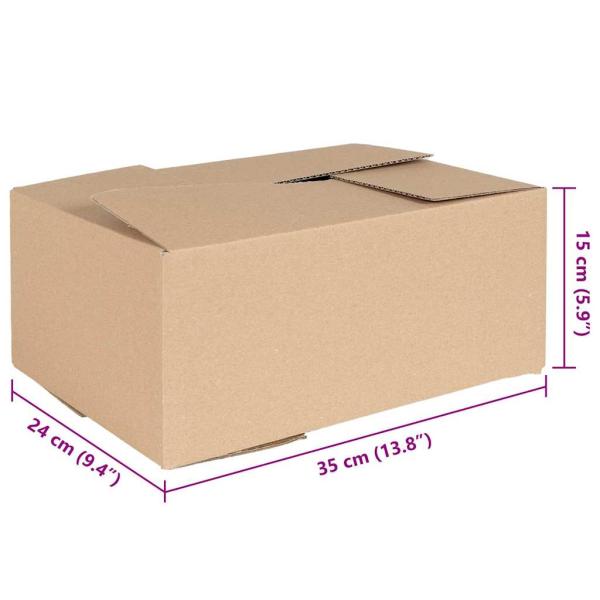 Faltbox mit Speicher 50 Stk. Natur 35 x 24 x 15 cm Karton