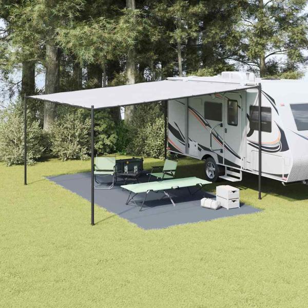 ARDEBO.de - Zeltteppich Blau und Grau 600 x 300 cm Polyethylen