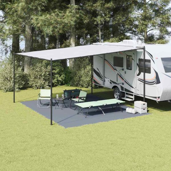 ARDEBO.de - Zeltteppich Blau und Grau 500 x 400 cm Polyethylen