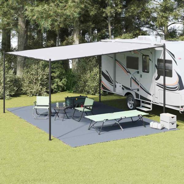 ARDEBO.de - Zeltteppich Blau und Grau 600 x 400 cm Polyethylen