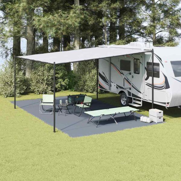ARDEBO.de - Zeltteppich Blau und Grau 700 x 400 cm Polyethylen