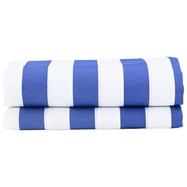 Markisenersatzstoff Blau und Weiß 1000 x 160 cm Polyester