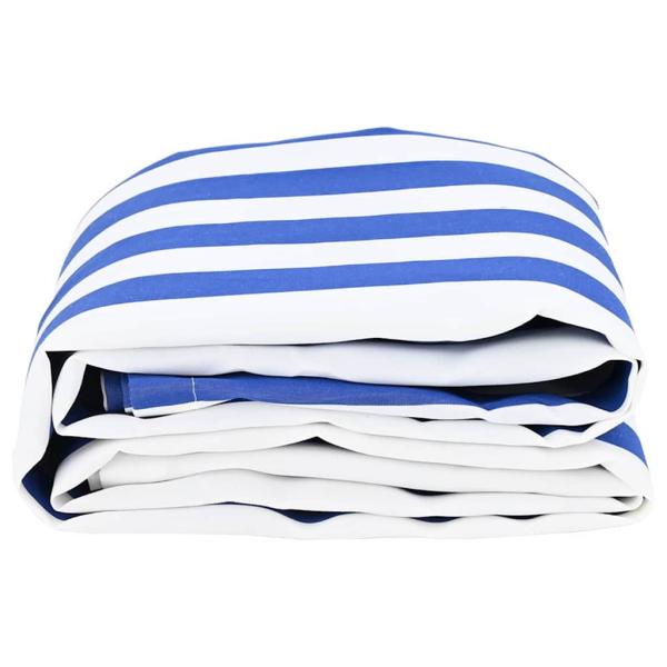 Markisenersatzstoff Blau und Weiß 1000 x 160 cm Polyester
