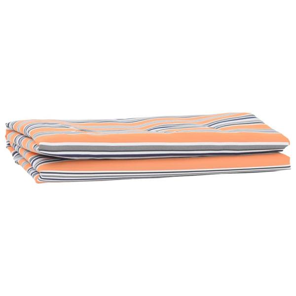 ARDEBO.de - Markisenersatzstoff Blau und Orange 1000 x 160 cm Polyester