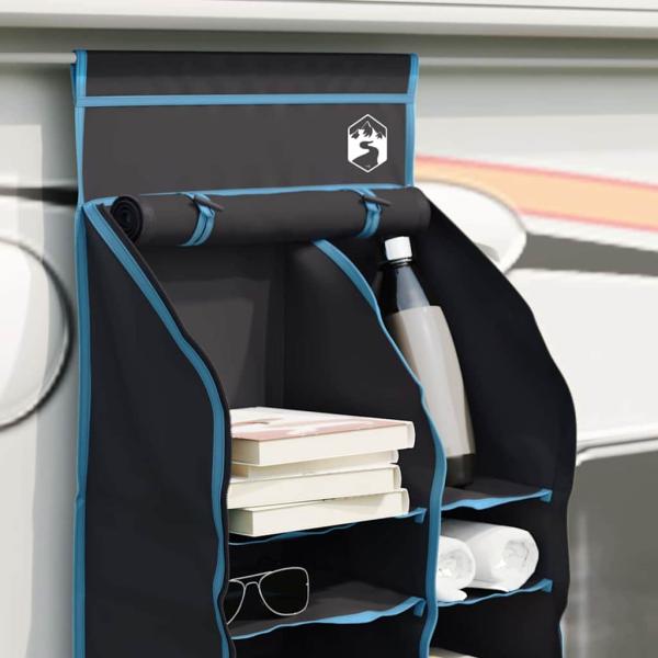 Hängender Zeltorganizer mit 10 Taschen Schwarz Oxford