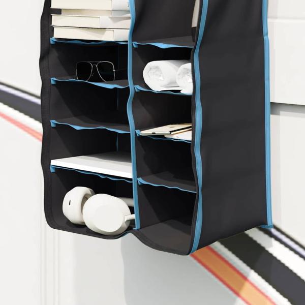 Hängender Zeltorganizer mit 10 Taschen Schwarz Oxford