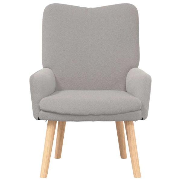 Sessel Hellgrau 63 x 67 x 94 cm Schafstoff und Sperrholz