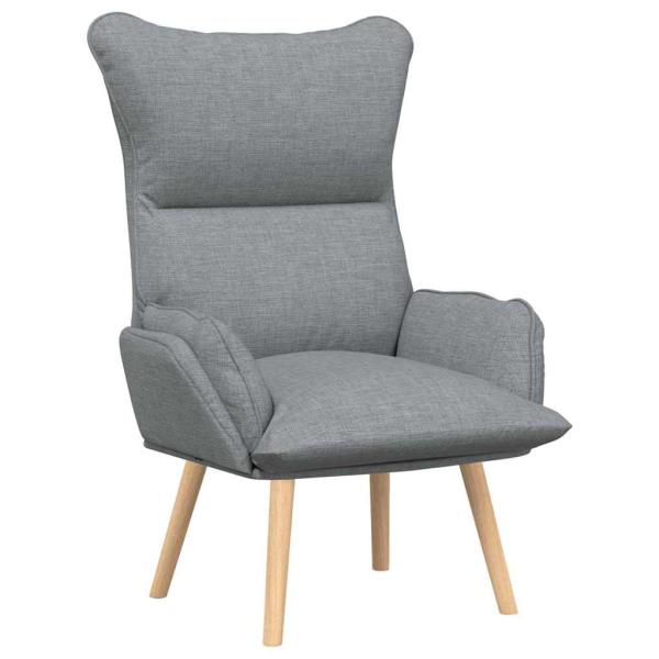 Sessel Hellgrau 69 x 74 x 93 cm Stoff und Sperrholz